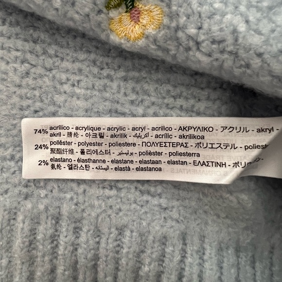 Zara - Floral Embroidered Knit Cardigan - Picture 8 of 8